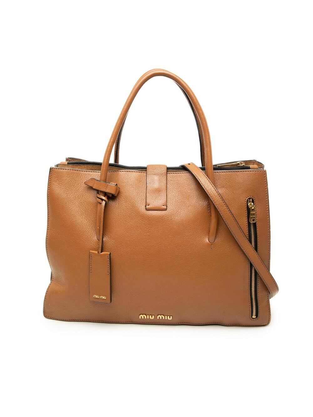 Miu Goatskin Madras Satchel #372960M56B
